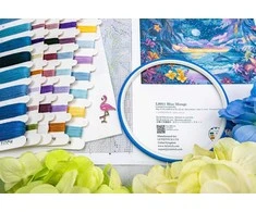 Letistitch Siuvinėjimo kryželiu rinkinys "Mėlyna Mirage" 32x22cm SLETIL9951