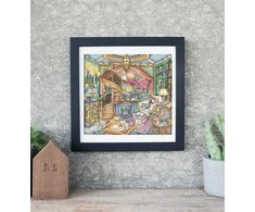 Letistitch Skaičiuotas kryželiu siuvinėjimo rinkinys "Home Library" 35x32cm SLETIL8084