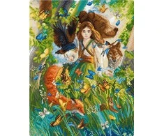 Letistitch Kryželiu siuvinėjamas rinkinys "Magiškos draugystės" 23 x 30 cm SLETIL9972