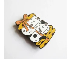 Letistitch Magnetinis adatų laikiklis siuvinėjimui „Meowy Xmas“, 40 mm