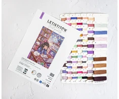 Letistitch Ristinių siuvinėjimo rinkinys "Naktinė magija ir užrašai" 24 x 35 cm SLETIL9996