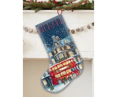 Letistitch Siuvinėjimo kryželiu rinkinys "London Christmas Bus Stocking" 25 x 37 cm L10-003