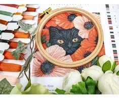 Letistitch Siuvinėjimo kryželiu rinkinys „Aguonos akys“ 24x24 cm SLETIL9949