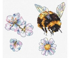 Letistitch Kryželiu siuvinėjimo rinkinys "Furry Bumblebee" 16x14cm SLETIL8820