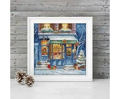 Letistitch Kryželiu siūlų rinkinys Kalėdų dovanos Parduotuvė 21x21cm SLETIL8109