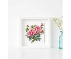 Letistitch Kryželiu siuvinėjimo rinkinys "Rožinis žiedas" 22x23cm SLETIL8093
