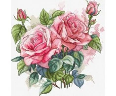 Letistitch Kryželiu siuvinėjimo rinkinys "Rožinis žiedas" 22x23cm SLETIL8093