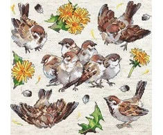 Letistitch Kryželiu siuvinėjimo rinkinys "Žvirbliai" 23x22cm SLETIL8803