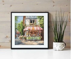 Letistitch Kryželiu siuvinėjimo rinkinys "Corner Shop" 24x24cm SLETIL8101