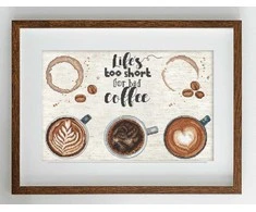 Letistitch Kryželio siūlų rinkinys "Life’s too short for a bad coffee" 29x19cm SLETIL8097