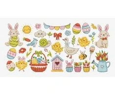 Letistitch Siuvinėjimo kryželiu rinkinys "Velykų raštas" 40 x 19 cm SLETIL9980