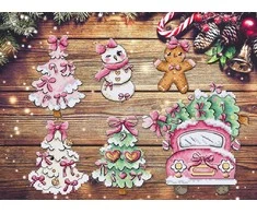 Letistitch Ristinukai rinkinys "Kalėdiniai papuošalai" 9 cm (6 vnt.) SLETIL9969
