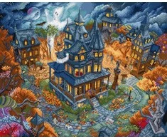 Letistitch Siuvinėjimo kryželiu rinkinys "Haunted Happenings" 38x31cm SLETIL9967