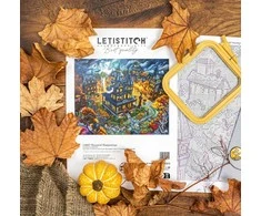 Letistitch Siuvinėjimo kryželiu rinkinys "Haunted Happenings" 38x31cm SLETIL9967