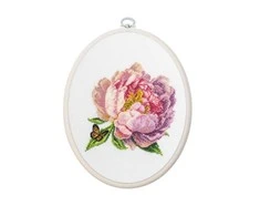 luca S Skaičiuojamas kryželiu rinkinys su lanku „Rozella“ Bijūnas 12x12cm SBC206
