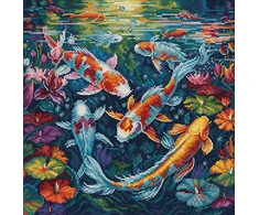 luca S Siuvinėtas kryželiu rinkinys "Akvariumas" 25x26cm SBU5030