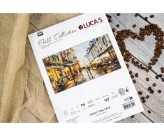 luca S Ristinų siuvinėjimo rinkinys "Naktinė kavinė" 40 x 20 cm SG729