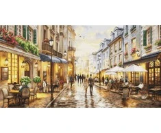 luca S Ristinų siuvinėjimo rinkinys "Naktinė kavinė" 40 x 20 cm SG729