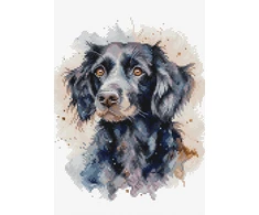 luca S Skaičiuojamo kryžminio siuvinėjimo rinkinys su lankeliu „The Border Collie“ 17x20cm SBC213