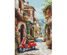 luca S Kryželiu siuvinėjimo rinkinys. „Italija gėlių kvapuose“ 32 x 48 cm SBU5095