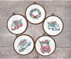 LetiStitch luca S Kalėdiniai retro automobiliai SLETI965