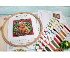 LetiStitch luca S (D) Kalėdų šuniukas 26x26cm SLETIL8053