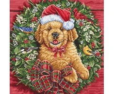 LetiStitch luca S (D) Kalėdų šuniukas 26x26cm SLETIL8053