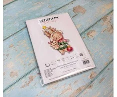 LetiStitch luca S Kalėdų triušis / Ornamentas 14x8cm SLETIL8056