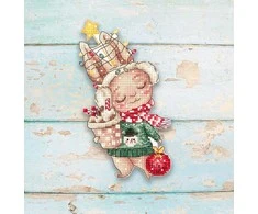 LetiStitch luca S Kalėdų triušis / Ornamentas 14x8cm SLETIL8056