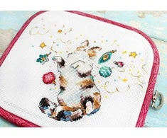 LetiStitch luca S Katės laimė 15x11 cm SLETIL8812