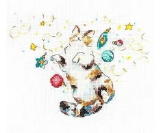 LetiStitch luca S Katės laimė 15x11 cm SLETIL8812