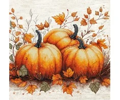 luca S Kryželiu siuvinėjimo rinkinys. "Rudens moliūgas" 19x18 cm SB1434