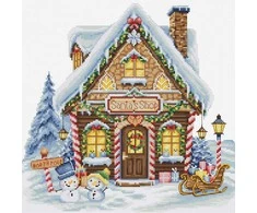 luca S Siuvinėjimo kryželiu rinkinys. "Santa's Shop" 25x25cm SB1435