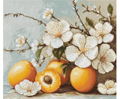 luca S Ristinytė "Abrikosų žiedai" 25.5 x 22 cm SB7062