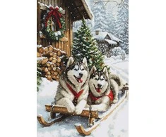 luca S Kryželių siuvinėjimo rinkinys. "Šiaurės žiemos magija" 20 x 30 cm SG722