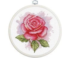luca S Kryželiu siuvinėjimo rinkinys su lanku „Rose Aroma“ 9 x 9,5 cm SBC105