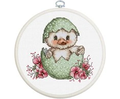 luca S Siuvinėjimo kryžiuku rinkinys "Pirmoji pavasario šypsena" 10 x 10 cm SBC238