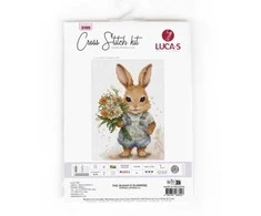 luca S Skaičiuojamo kryžminio dygsnio rinkinys "The Bunny's Surprise" 10x14cm SB1409