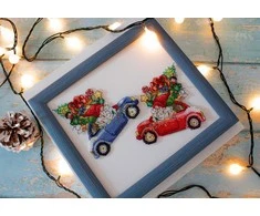 luca S Žaislų kryželiu siuvinėjimo rinkinys The Gift Car SJK035