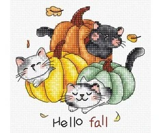 LetiStitch luca S Skaičiuojamo kryželio rinkinys „Hello Fall“ 12x12cm SLETIL8078