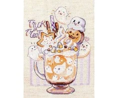 LetiStitch luca S Siūlų kryželiu rinkinys "Saldainiai ar gudrybės" 13x17cm SLETIL8810