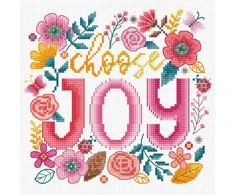 LetiStitch luca S Kryželiu siuvinėjimo rinkinys Choose Joy 15x14cm SLETIL9913