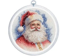 luca S Skaičiuojamo kryželio rinkinys su lankeliu "Santa" 17x17cm SBC224