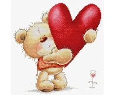 luca S Kryželiu siuvinėjimo rinkinys "Big Heart" 18x19cm SB1422