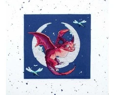 LetiStitch luca S Skaičiuotas kryžiaus dygsnio rinkinys "Drakonas" 20x19cm SLETIL8800