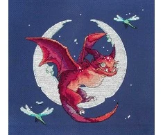 LetiStitch luca S Skaičiuotas kryžiaus dygsnio rinkinys "Drakonas" 20x19cm SLETIL8800