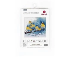 luca S Skaičiuojamas kryželiu siuvinėjimo rinkinys "Eastern Bluebirds" 22x21cm SBU5028
