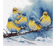 luca S Skaičiuojamas kryželiu siuvinėjimo rinkinys "Eastern Bluebirds" 22x21cm SBU5028