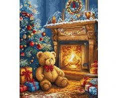 LetiStitch luca S Kryželiu siuvinėjimo rinkinys Artėja Kalėdos 22x27cm SLETIL9920