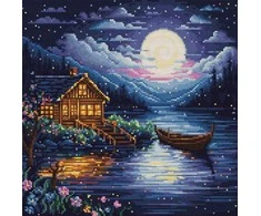 luca S Kryželiu siuvinėjimo rinkinys "Pavasario naktis" 24x24cm SB701